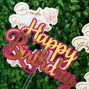 Personalized 3D Layered Cake Topper – Birthday Party Decor