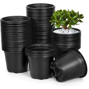 120 Pack 4 Inch  Pots for , Plastic Seeds Starter Pots with Drainage Holes, Small Plastic  Pots for  Seedling  Transplanting