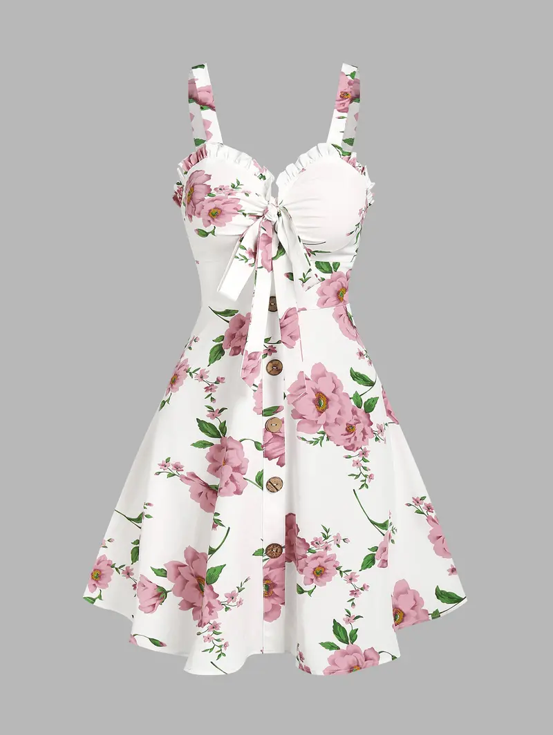 open lace back dress FairyShely 2024 Summer Bow Short Sleeve Plus Size Club Dress Women Sol