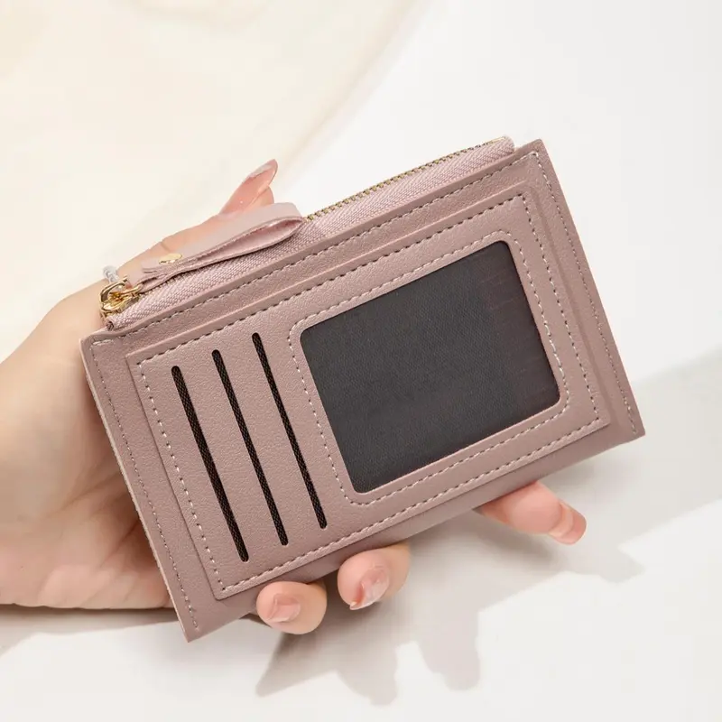 Women's Solid Color Zipper Wallet, Zip Up Wallets, Fashionable Coin Purse for Daily Use, Casual Trendy Versatile High-Quality Wallet for Women, Wallet With Zipper, Christmas Gift, Valentine's Day Gift, Ideal Gift