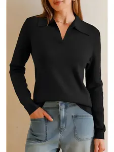 VVZ Women’s Wool Blend Polo Shirts Spring Sweaters Business Casual Outfits 2026