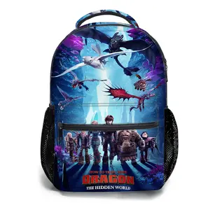 How-to-Train-Your-Dragon-Backpacks for Girls, Cute School Backpack for Girls Boys, Aesthetic Bookbag for Teens, Lightweight Classic Backpack for Travel, Work, Picnic A-46