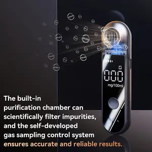 1 Piece, Portable Alcohol Tester Non-Contact Breathing-Type Alcohol Tester High Precision Digital Large LCD Display, Alarm Reminder, Exhaled Alcohol Tester, Fast Measurement, Recommend Personal, Family, Party, Driving and Other Scenarios Use