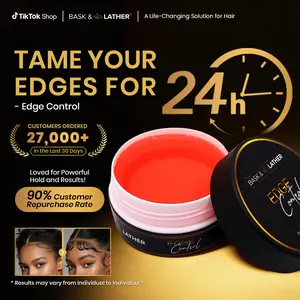 STRONG HOLD- THICK EDGES- EDGE CONTROL BASK AND LATHER Gel Haircare strong  edge