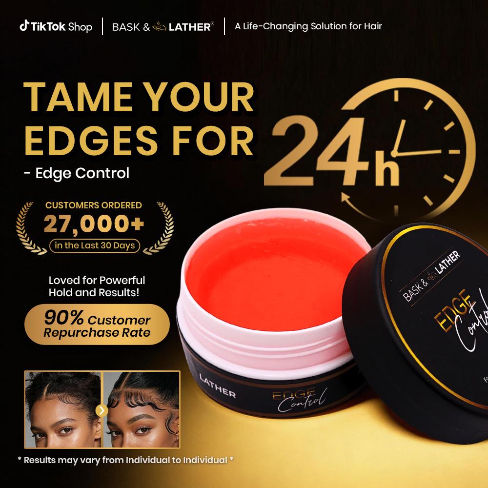 STRONG HOLD- THICK EDGES- EDGE CONTROL BASK AND LATHER Gel Haircare strong edge