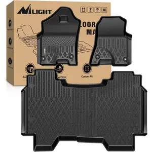Nilight TPE Floor Mats, Durable Waterproof All-Weather Heavy-Duty Floor Liners for Dodge Ram 1500 Crew Cab New Body (Not Classic) 2019-2025, Custom-Fit for Protection