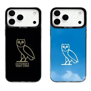 Drake O-OWL Ovo Phone Cases For iPhone 17 Promax Pro Air 16 Plus 15 14 13 12 11 HD Black IMD Matte Shockproof Protective Cover Perfect Christmas Halloween Birthday Gift