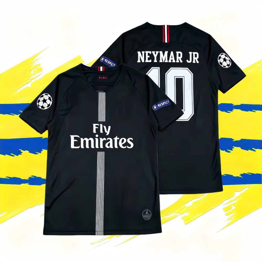 18-19 Away Match Black No. 10 Neymar Comfort Short-Sleeve Jersey 18-19 Away Match Black No. 10 Neymar Comfort Short-Sleeve Jersey