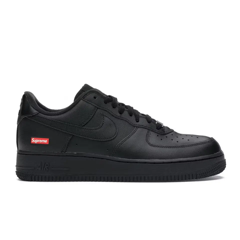 Nike Air Force 1 Low Supreme Black CU9225-001 Men's Basketball Sneakers Shoes