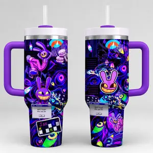 Ver 2 Purple JAX The Amazing Digital Circus 30oz/ 40oz Tumbler With Handle/ 20oz No Handle, Movie cup, Gift for Any Occasion: Birthdays, Holidays, or Special Moments for Family, Friends, or Coworkers