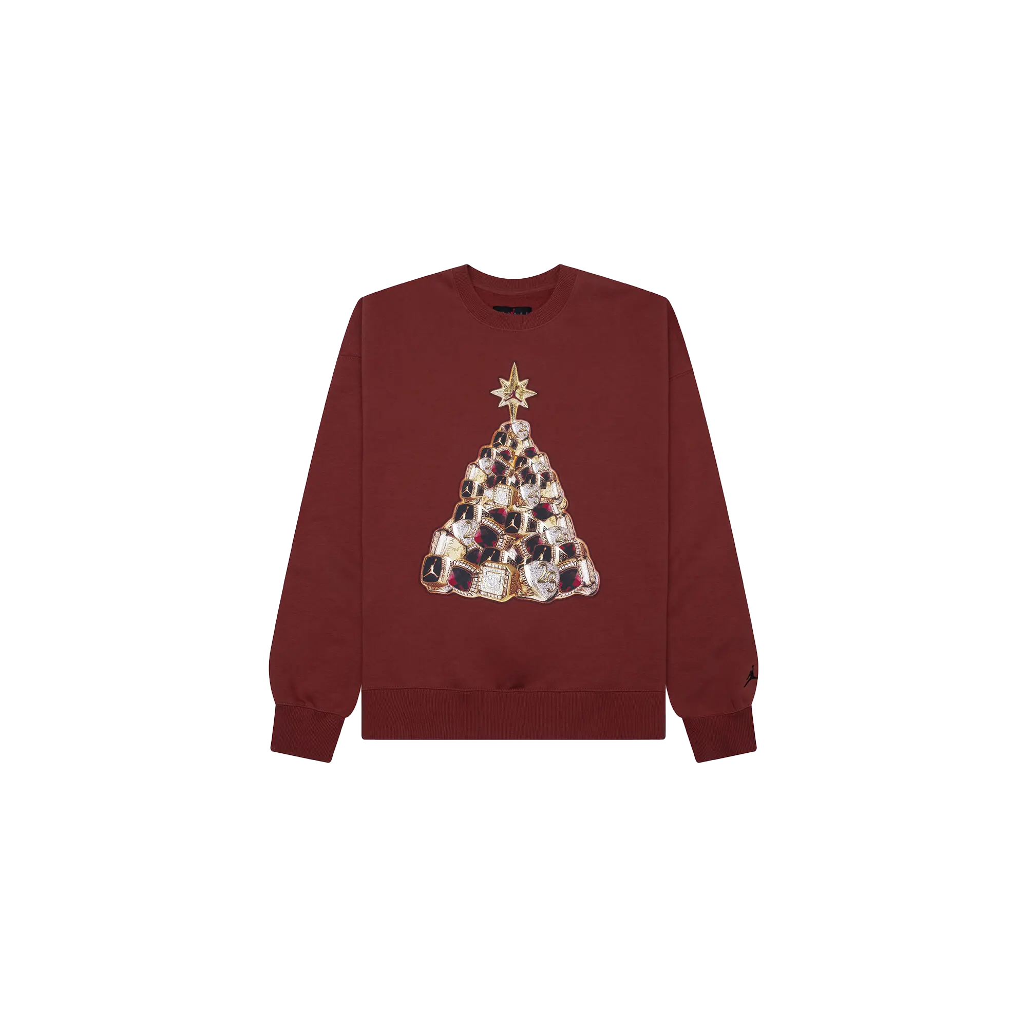 Air Jordan Brooklyn Fleece Crewneck "Holiday 2025 Rings Tree" HV1874 622