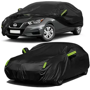 Universal Full Car Cover – Waterproof Dustproof UV Protection Reflective Strip for All Weather Outdoor Parking Garage Use,Cars Accessories