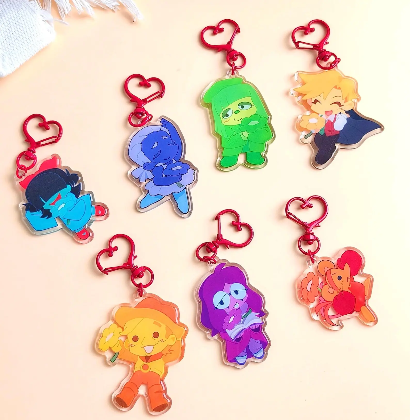 Deltarune Chapter 5 Flowers Keychain