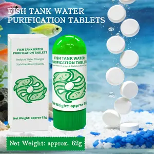 Fish Tank Water Purifier Tablets 62g, Chlorine Remover, Water Quality Improvement, Safe for Fish, Aquarium Maintenance Essential, Cleaner