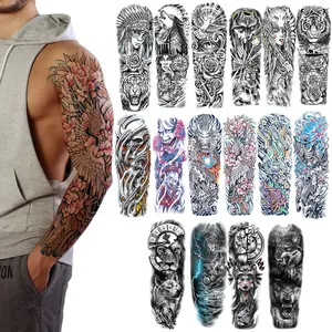 Animal Pattern Temporary Tattoo Sticker, 1 Set Long Lasting Fake Tattoo Sticker, Creepy Body Art Sticker for Men & Women, Party Supplies