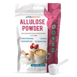 Vitamatic Allulose Powder 1 kg (2.2 lb) – Zero Calorie Sugar Substitute Sweetener – 1:1 Sugar Replacement – Keto Friendly, Zero Glycemic Impact, Non-GMO, Gluten Free Vitamatic Allulose Powder 1 kg (2.2 lb) – Zero Calorie Sugar Substitute Sweetener – 1:1 Sugar Replacement – Keto Friendly, Zero Glycemic Impact, Non-GMO, Gluten Free