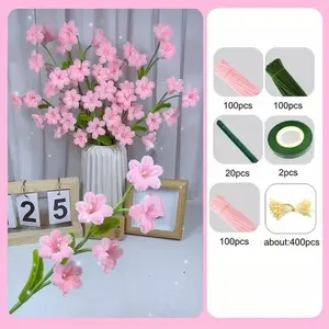 Mother's Day Gift DIY Eternal Decorative Flower Set, Create Soft Bouquet in 30 Minutes, Upgrade Version DIY Handmade Flower Material Kit