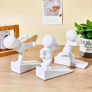 Fun Doorstop with Standing Figure Design, Wall Protector and Floor Protector for Door Bottom, Easy to Install and Pet-Friendly, Suitable for Home and Office - Simple Installation, Stable Doorstop, Ideal for Indoor/Outdoor Use, Lightweight and Sturdy