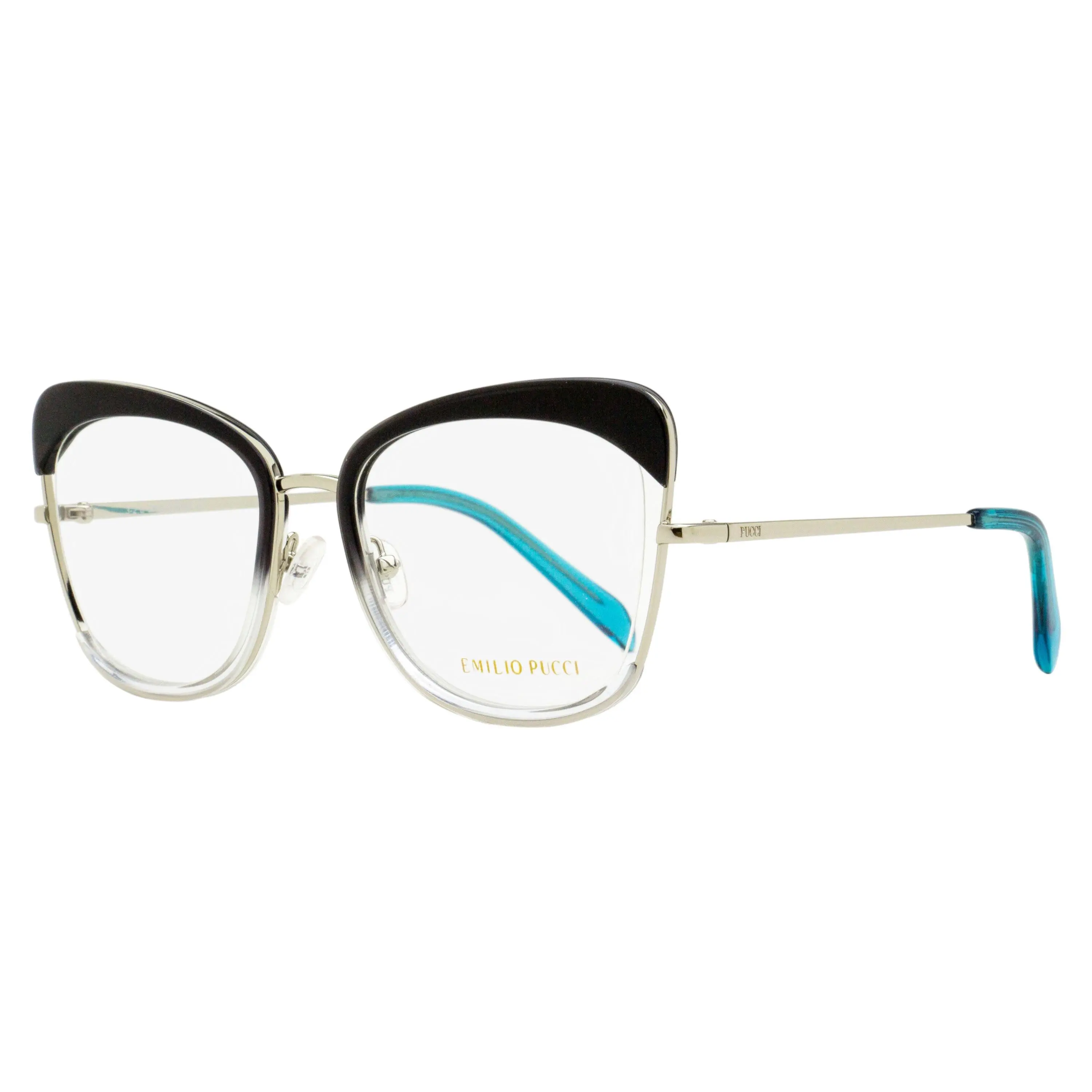 Pucci Floating Butterfly Eyeglasses EP5090 020 Palladium/Gray/Blue 52mm