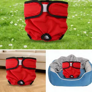 Premium Reusable Female Dog Diapers - Adjustable Closure, Comfortable Fit Design, Breathable Material, Portable Pet Diapers Suitable for All Dog Breeds, Washable Polyester Fiber, Heat-resistant and for Incontinence Care. Sizing Runs Small