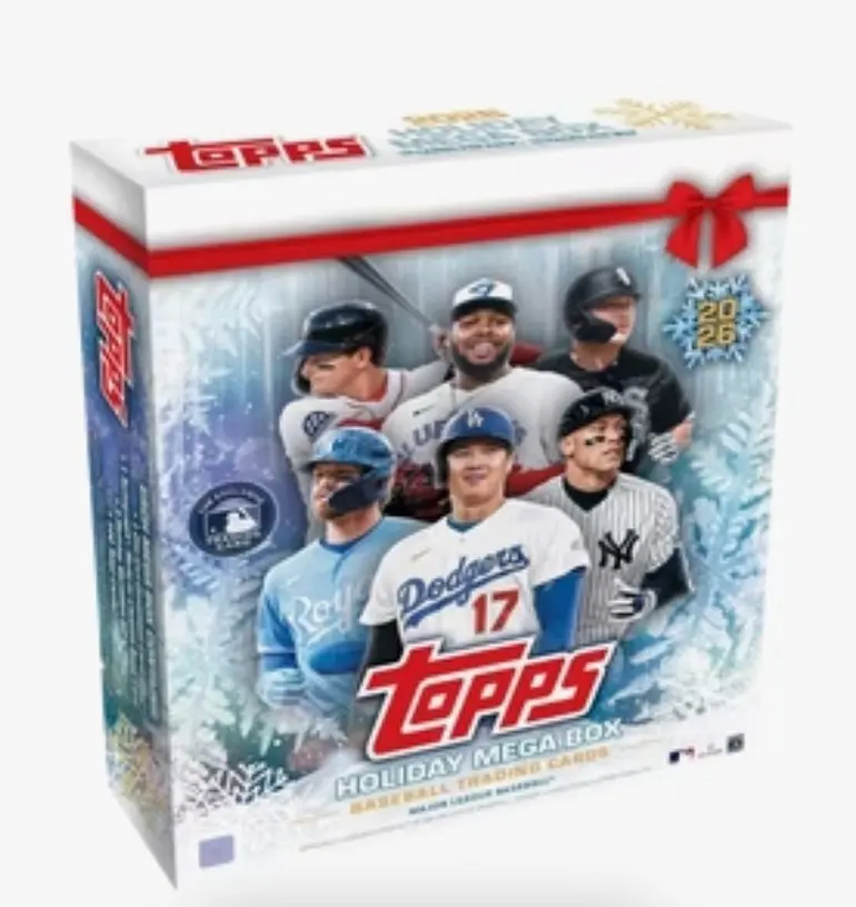 SINGLE PACK SALES!!!!!!!!!!!!!!!!!!Topps Holiday 2026 Baseball Trading Cards Featuring MLB Players in Festive Design