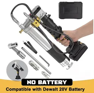 GRIONE Electric Grease Gun Compatible with DeWalt 20V Battery (No Battery) 14oz Capacity Cordless Powered Grease Gun with 39." Flex Hose for Automotive, Truck, Farm Equipment Maintenance