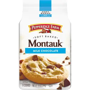 Montauk Soft Baked Milk Chocolate Chunk Cookies, 8.6 Oz Bag (8 Cookies)