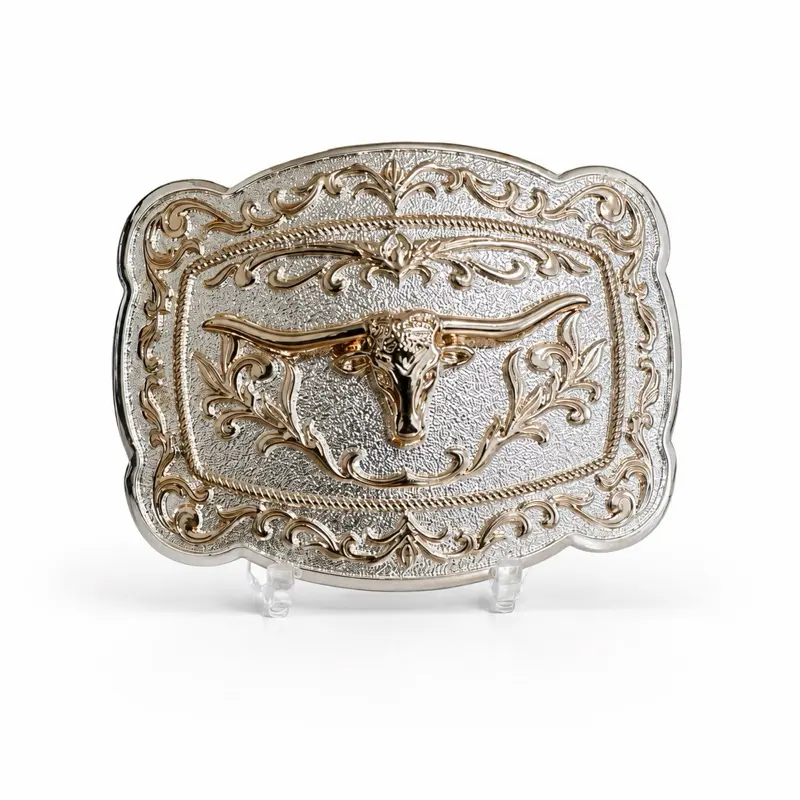 Men's Western Belt Buckle, Fashion Clothes Accessory for Belts, Hebillas Vaquera,4.5"x3.25", Fits 2" belt