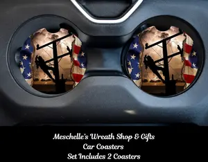 Electric Line Man Car Coasters - Upgrade Your Car Interior with Stylish and Functional Car Coasters