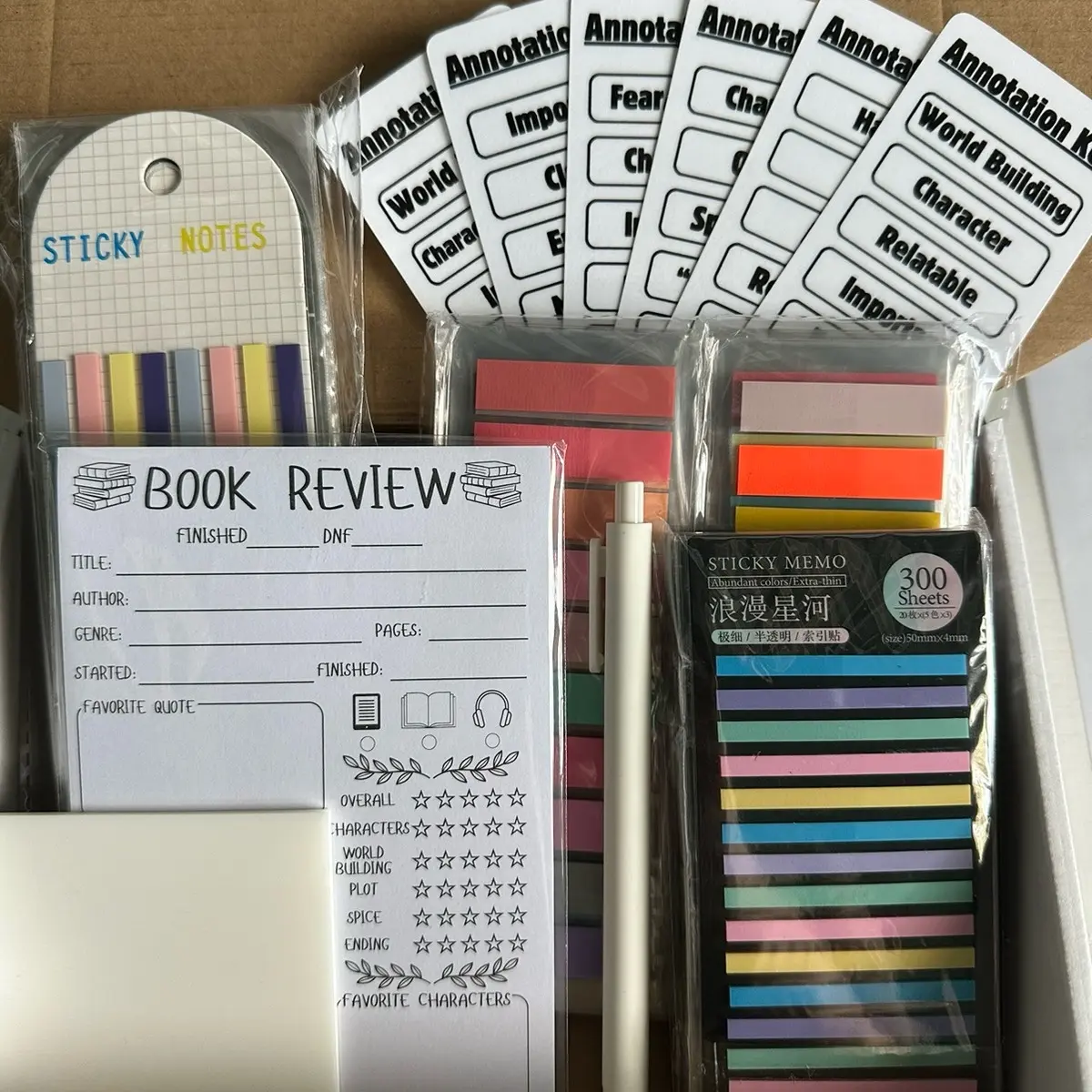 Book Annotation Kit-book themed book review - TikTok Shop