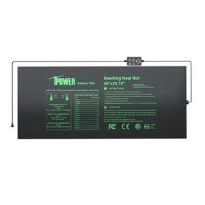 Seedling Mat for Plants with Dual Digital Temperature Controller, MET Certified Heating Pad, 48" x 20.75", Black