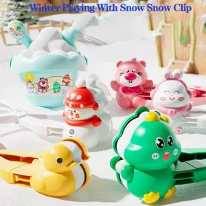 New Snowball Maker Clip For Kids Adult Snowflake animal Shape Clip Tongs for Outdoor Sand Snow Ball Mold Toys Fight Sports Toys