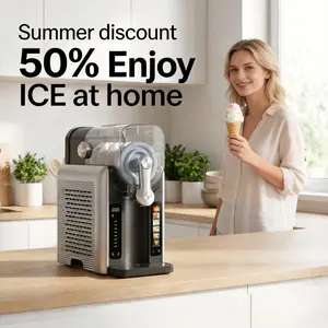 Slushie Machine – No Ice Needed, 6 Preset All-in-One, Frozen Drink Maker/ Auto-Clean & Temp Display,Best Party Gift,