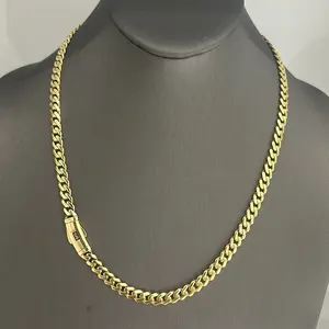 semi-solid 10k gold zize 24” monaco chains