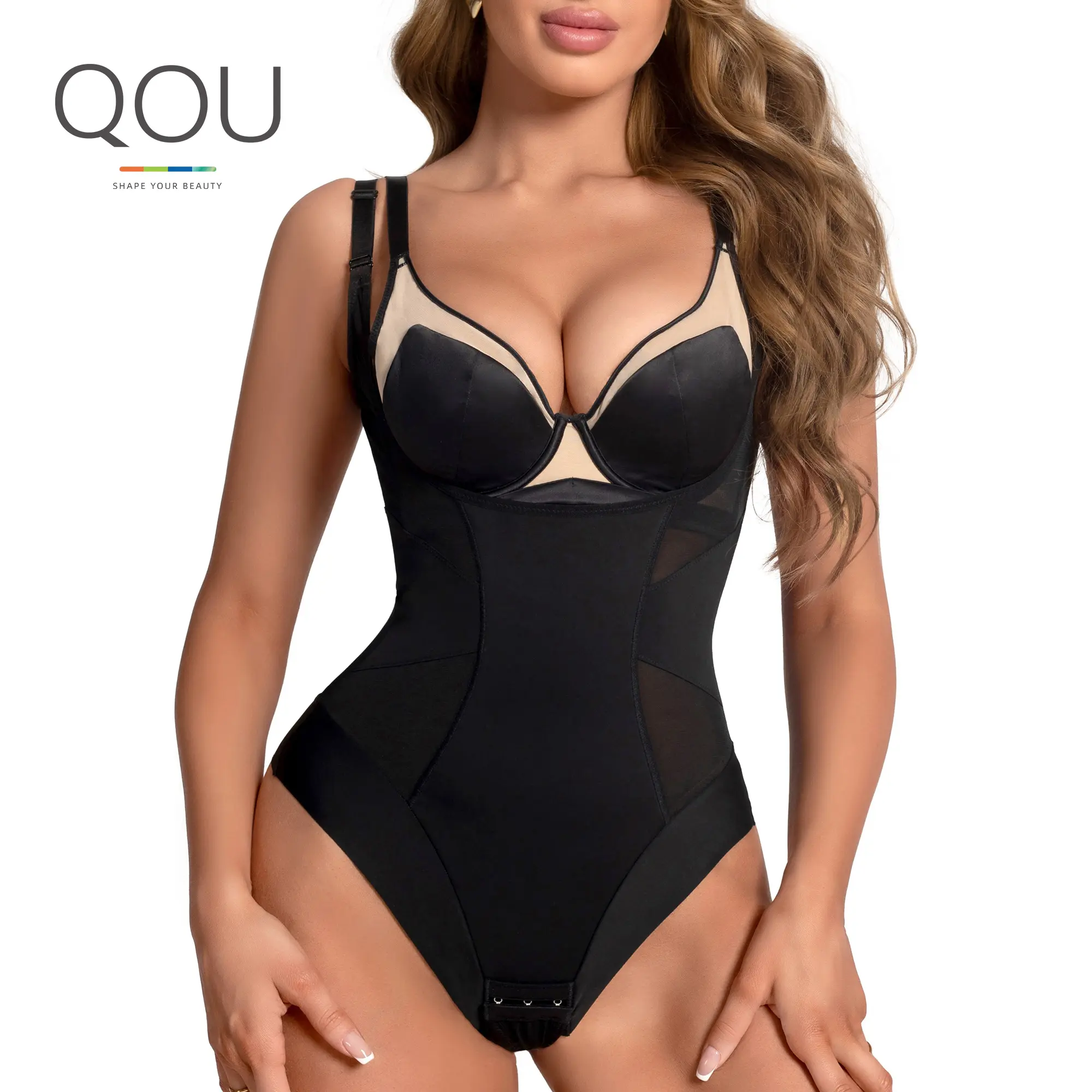 Women's Fajas Colombianas Shapewear,Sexy Mesh Panel body shapewear , Black Thong Bodysuit,Butt Lifter,High Elasticity,Tummy control,Sleeveless Slim Fit-Comfortable Basic Compression body shapewear,faja corset waist trainer ，mothersday