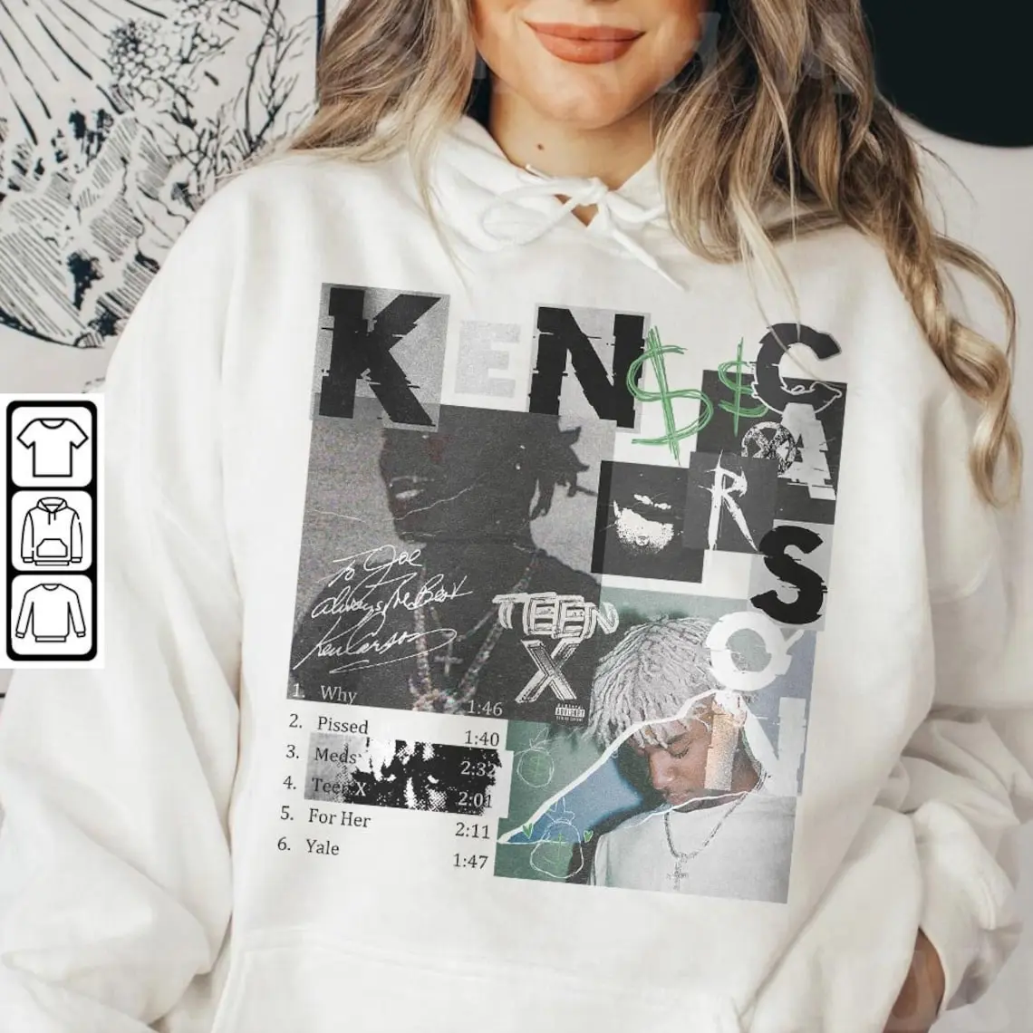 Ken Carson Actual Hate Teen X 90s Shirt, Paper Rapper Opium Vintage Merch Tee, Project X Ken Carson Rap Unisex Gift Hoodie