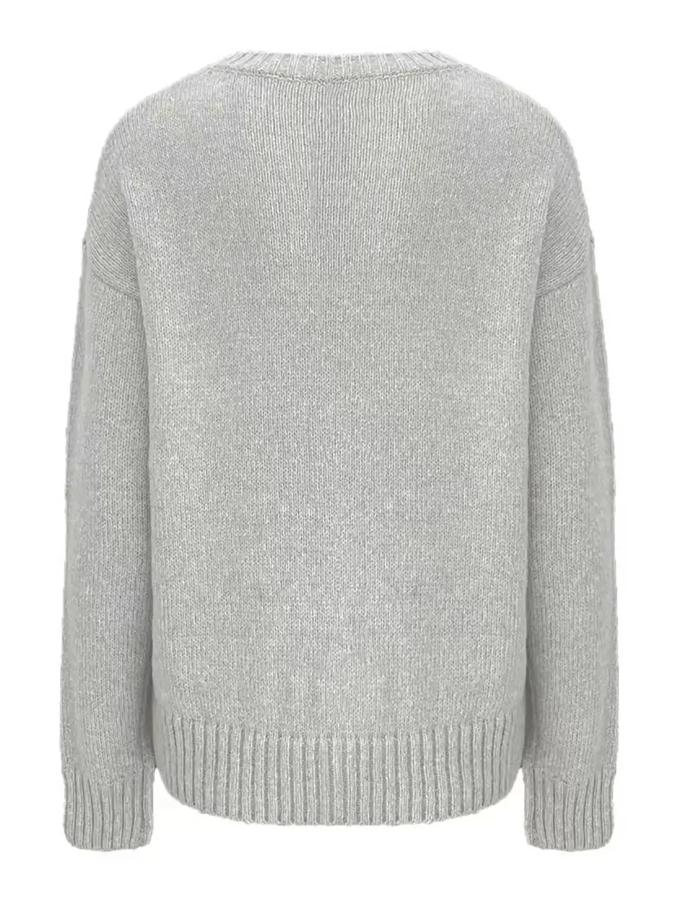 Women's Cat Pattern Knit Sweater, Soft Comfortable Round Neck Pullover, New Design Casual Fashion Lazy Style Top, Knitwear
