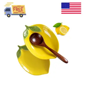 2PCS Spoon Rests, Ceramic Spoon Rest, Cute Lemon Shaped Spoon Rests
