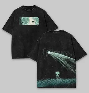 Retro Heavy Limited Land of the Lustrous Phosphophyllite Anime Double Printed Washed Tee Unisex Anime Heavyweight T-shirt, Anime Lover Menswear Fabric Top