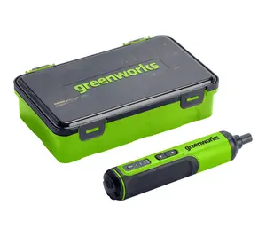 Greenworks Single 4V Screwdriver with 26pc Accessory Kit