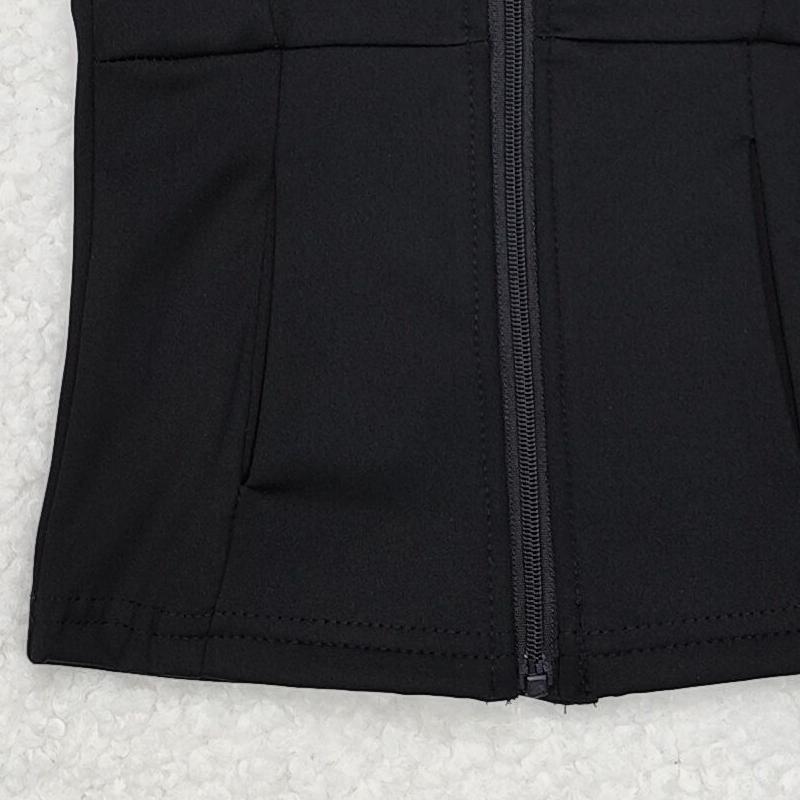 Girl Atheletic Clothes Black Bell Bottom Set Cheer Game Day Yoga Outfit Winter Sports Clothes  GLP1559