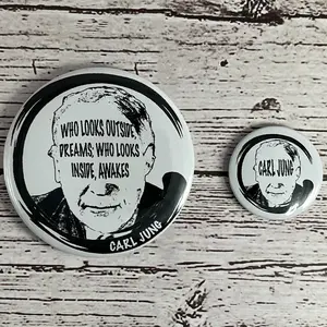 Carl Jung button magnet with button pin