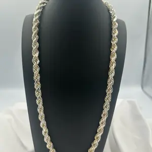 26in 9mm Rope Link Chain 925 Sterling Silver (SG-91)