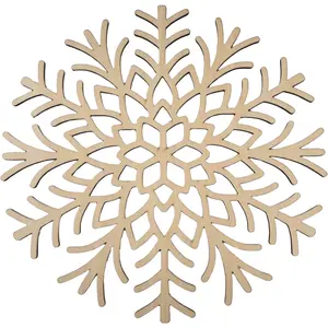 Lawn and Pets Christmas Wood Snow Flakes Design 51