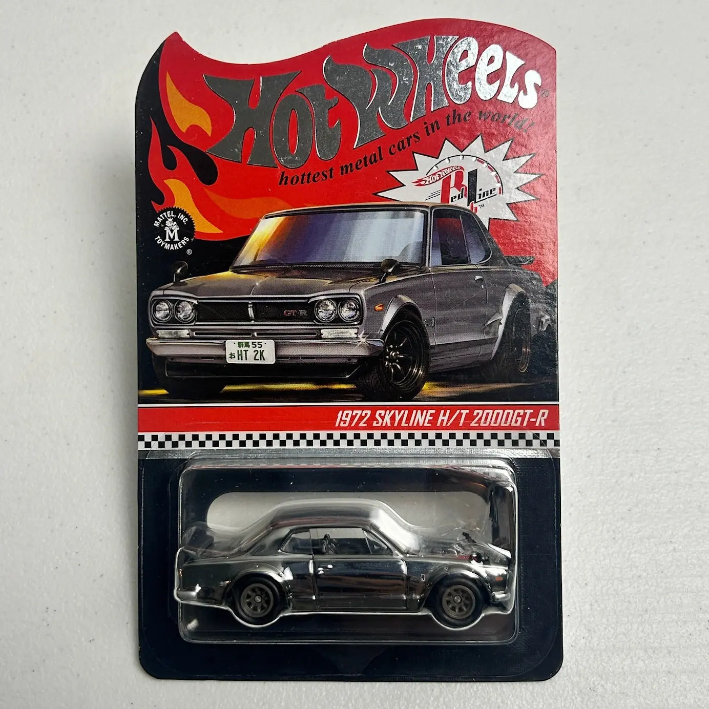 Hot Wheels 1:64 RLC 1972 Skyline H/T 2000GT-R ShadowFlame Chrome #9416/30000