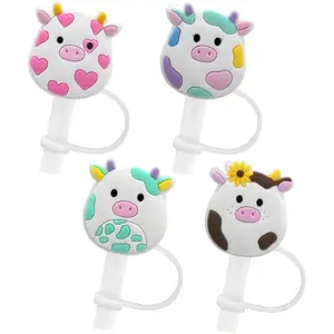 Straw Cover Cap for  Cup 30 Oz 40 Oz Tumblers - 10mm Cute Cow Straw Tips Covers, Straw Toppers, Funny  Straw Covers Cap Plugs,Anti-dust Straw Tip Drinking Straw Tips