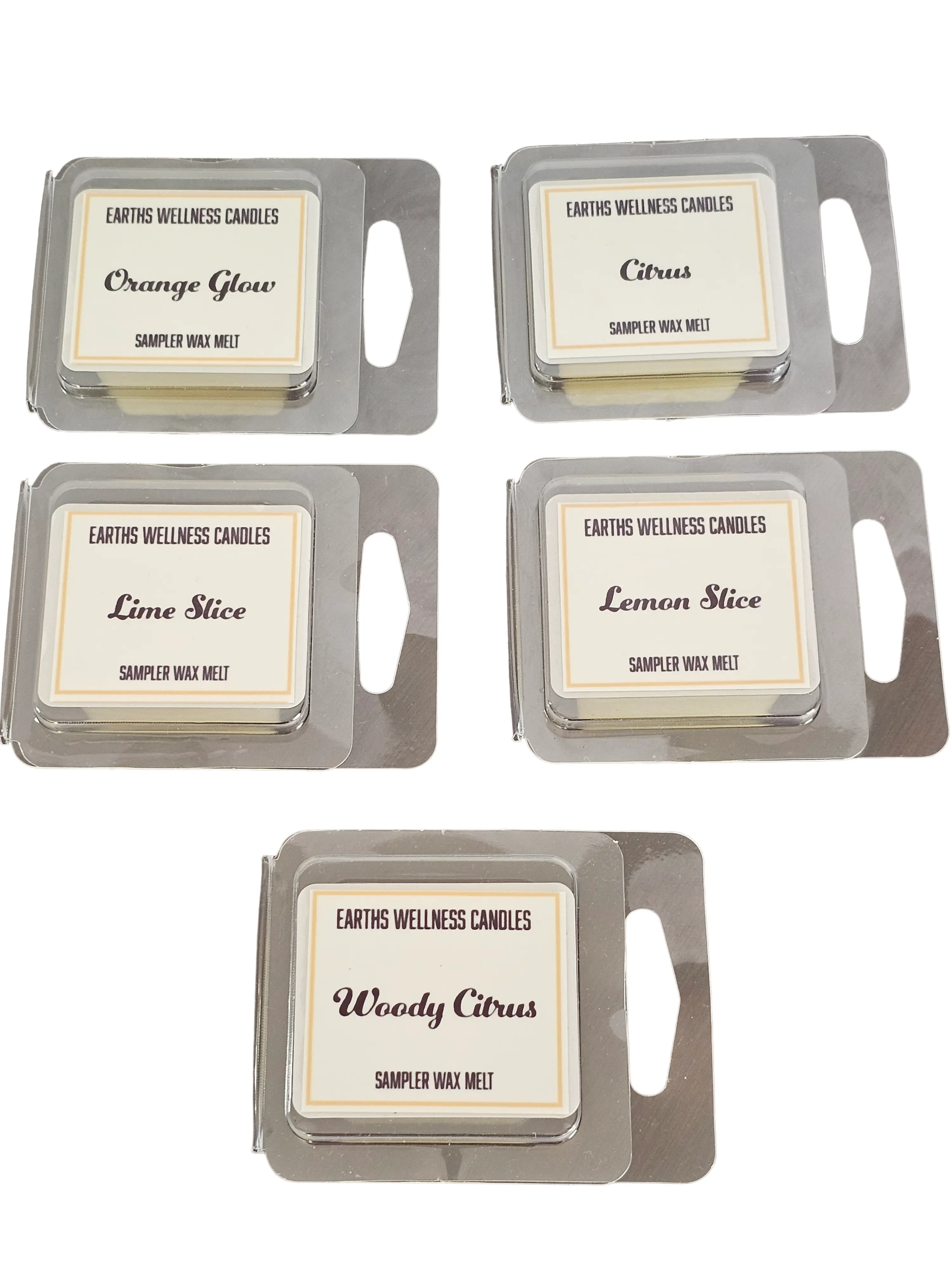 Citrus Grove Candle Discovery Sample Pack, Essential Oil-Infused Aromatherapy for Relaxation