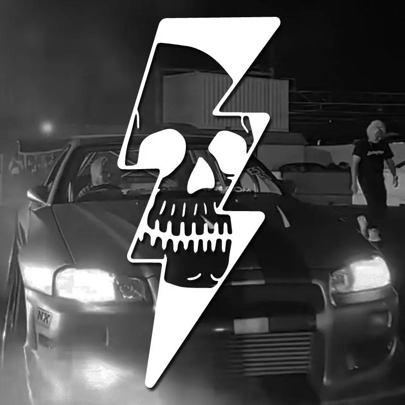 SKULL lightning Stickers，cool&creative with high quality sticker for cars trucks motorcycles &laptops! 2026 Decoration for your cars