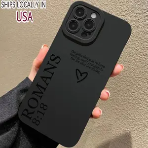 Letter & Heart Pattern Phone Case, Anti-drop Cellphone Protective Case, Total Protective Shockproof Mobile Phone Cover for iPhone 11/12/13/14/15 Pro Max, Casing