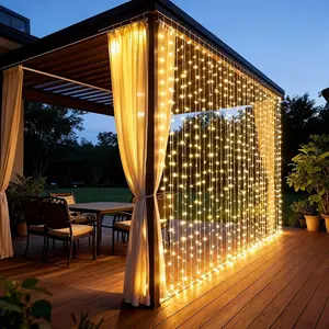LED Fairy Curtain Light, USB Powered, Outdoor Waterproof, 8 Modes, Remote Control, Wall Mounted, Party, Wedding, Garden Decor, Led Lights
